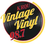 98.7 KRQU Vintage Vinyl logo