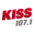 Kiss 107.1 logo
