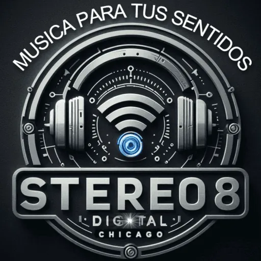 Stereo 8 Digital Radio Chicago logo