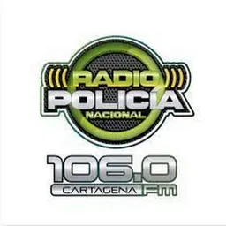 RADIO POLICÍA NACIONAL" "106.0 FM (CARTAGENA) logo