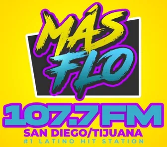 Mas Flo (Tijuana) - 107.7 FM - XHRST-FM - MLC Media - Tijuana, Baja California logo
