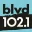 CFEL 102.1 "BLVD FM" Levis, QC logo