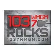 103.7 WMGM logo