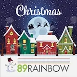 89 Rainbow Christmas logo
